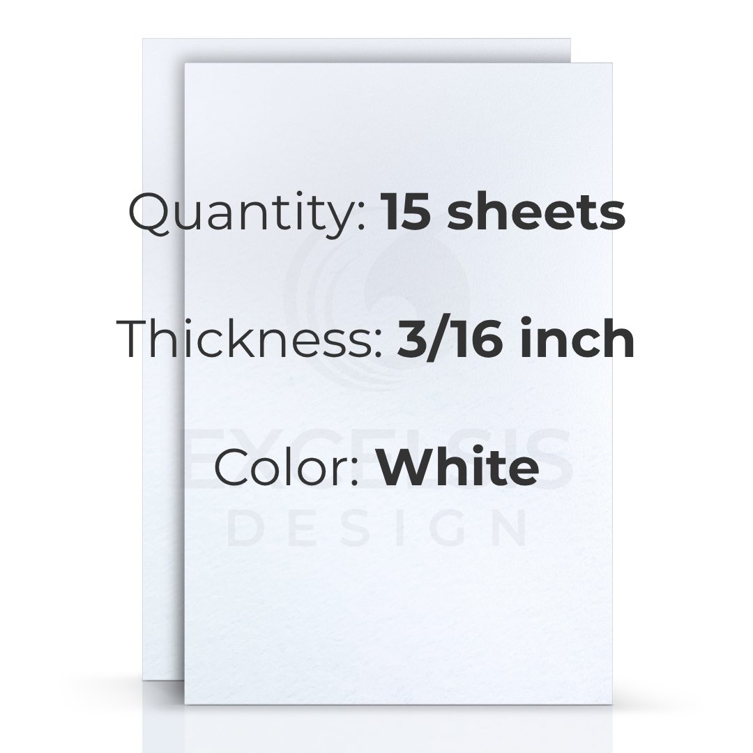 15 Pack Acid-Free Foam Board Sheets for Art and Crafts